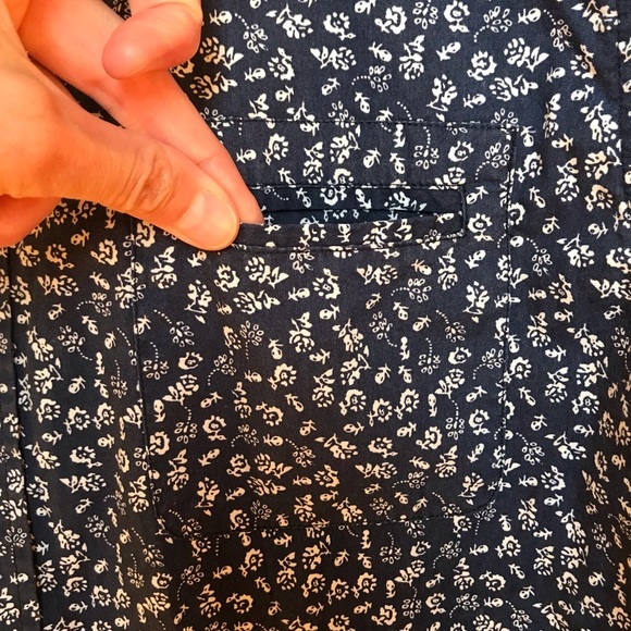 Native Youth Short Sleeved Shirt Fallen Flower Trim Fit button mens size large - Picture 4 of 12